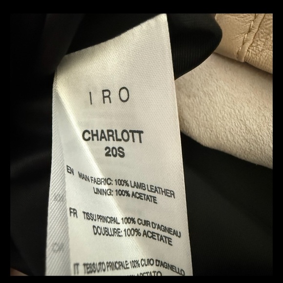 Iro Charlott Mini Dress Lamb Leather Is Size 8 Uk 38 - Picture 13 of 13